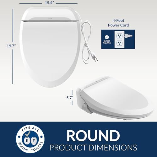 Modern round bidet seat with dryer — photo 4