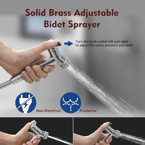 Brass handheld jet bidet sprayer set — photo 3