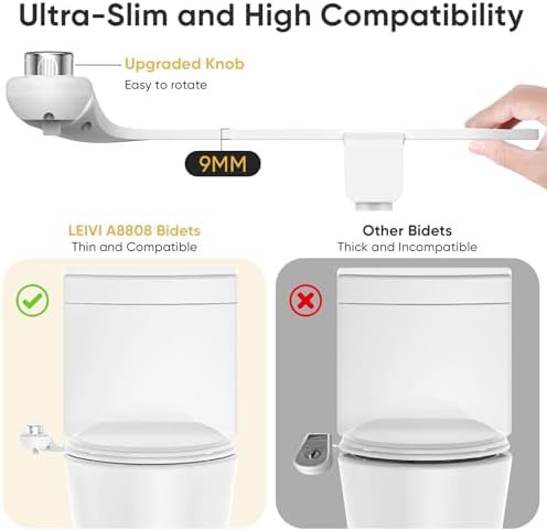 Ultra slim dual nozzle bidet attachment — photo 3