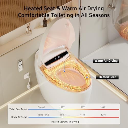 Elongated smart toilet with warm water sprayer — photo 4