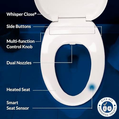 Heated electric bidet seat with night light — photo 3
