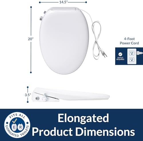 Heated electric bidet seat with night light — photo 4