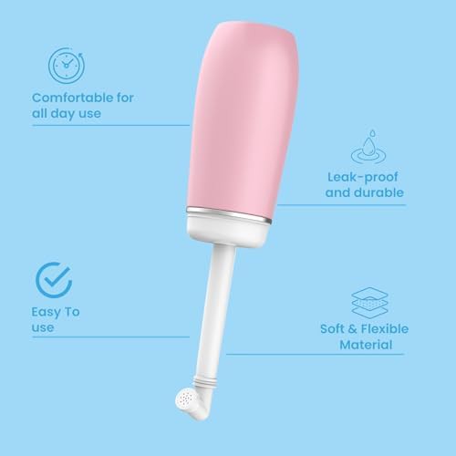 Pink portable peri bottle 400 ml — photo 3