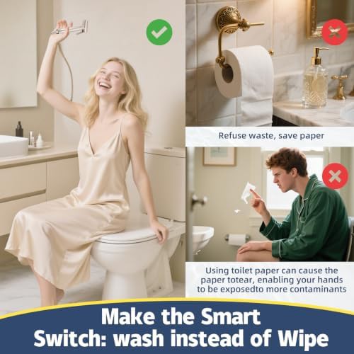 Brushed nickel handheld bidet sprayer attachment — photo 5