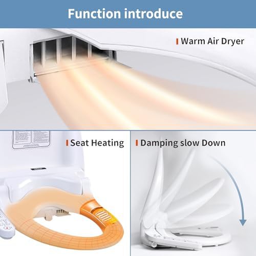 White elongated bidet with night light — photo 4