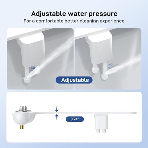 Chrome bidet attachment with dual knobs — photo 4