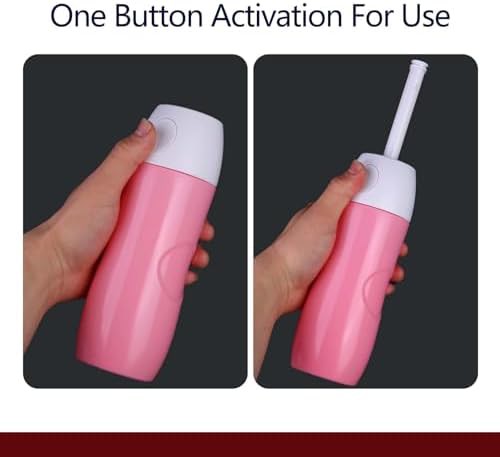 Pink portable bidet with angled nozzle — photo 3