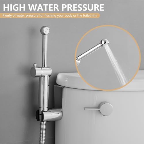 Chrome brass handheld bidet sprayer wand — photo 3