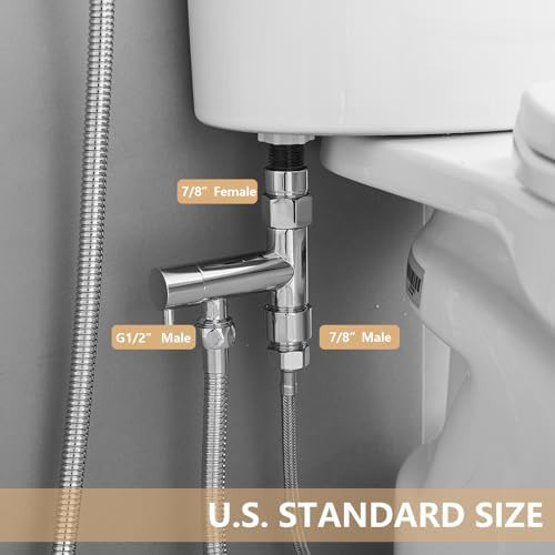Chrome brass handheld bidet sprayer wand — photo 4
