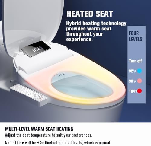 Elongated warm water toilet seat bidet model O7L-1V — photo 3