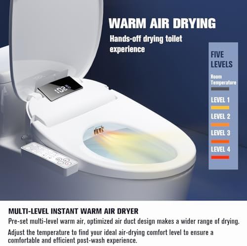 Elongated warm water toilet seat bidet model O7L-1V — photo 5