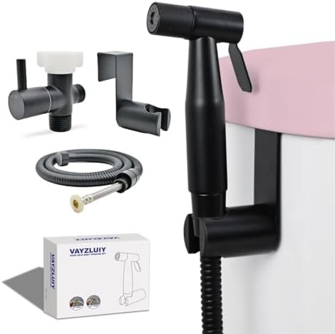 Matte black handheld bidet sprayer attachment