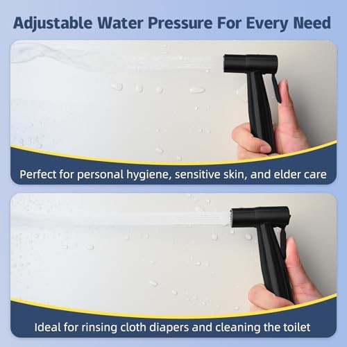 Matte black handheld bidet sprayer attachment — photo 4