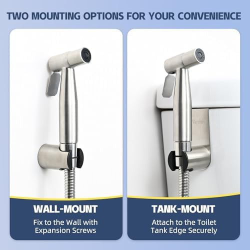 Stainless steel handheld bidet sprayer two pack — photo 4