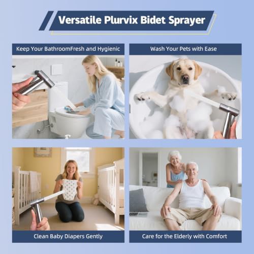 Stainless steel handheld bidet sprayer two pack — photo 5