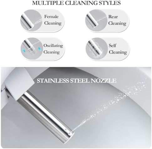 XCQQ electric heated bidet toilet seat remote round s80r — photo 3