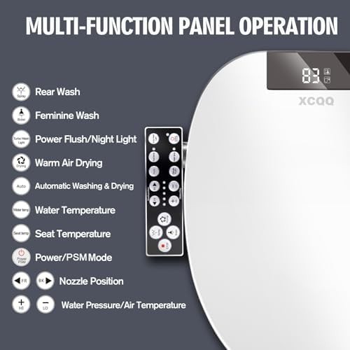 XCQQ electric heated bidet toilet seat elongated s9bl — photo 4