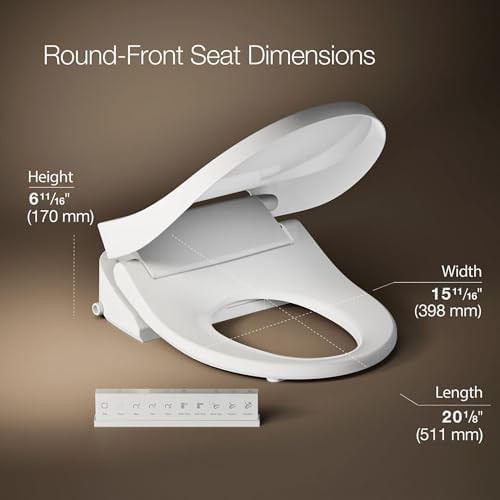 Electric round bidet seat with remote — photo 3