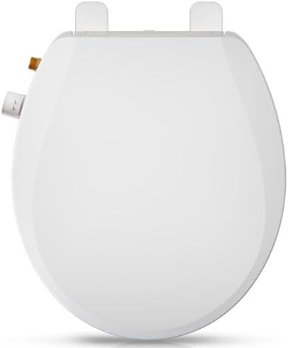 Round bidet seat with brass inlet