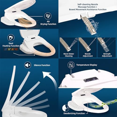 Elongated bidet seat with side touch panel — photo 4