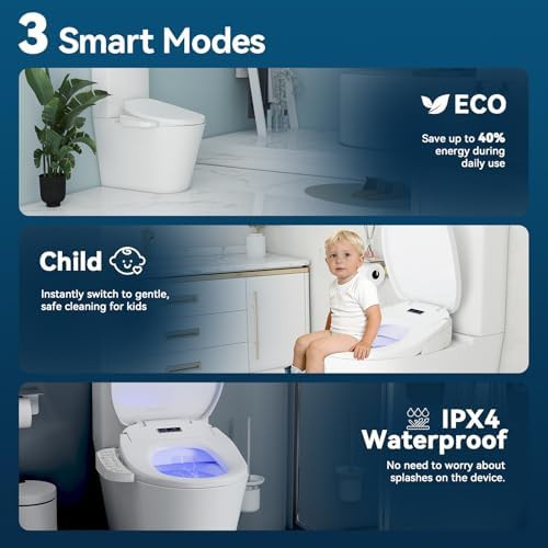 Elongated bidet seat with side touch panel — photo 5