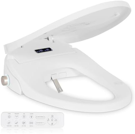Heated bidet seat for V-shaped elongated toilets