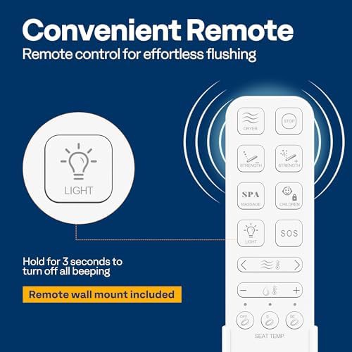 Electric heated bidet seat with remote — photo 3