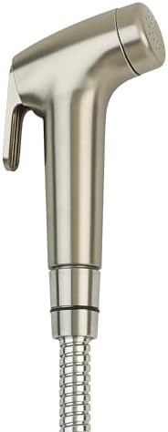 Brushed nickel handheld bidet sprayer with holster