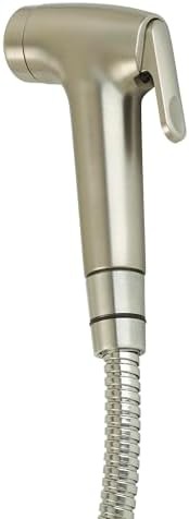 Brushed nickel handheld bidet sprayer with holster — photo 3
