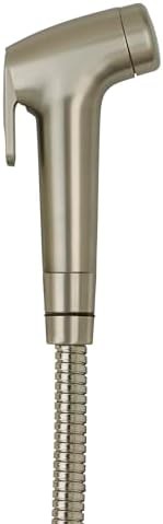 Brushed nickel handheld bidet sprayer with holster — photo 4