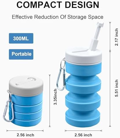 Collapsible blue travel peri bottle — photo 4