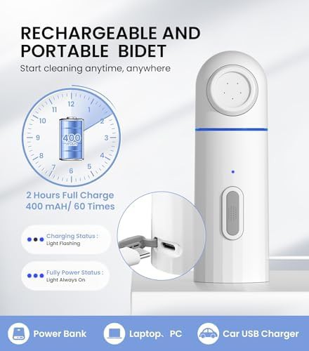 Rechargeable handheld bidet with two spray modes — photo 4