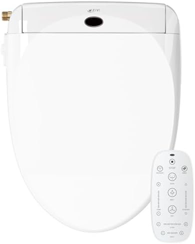 Round electric bidet seat with side panel