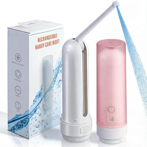 Pink collapsible electric travel bidet
