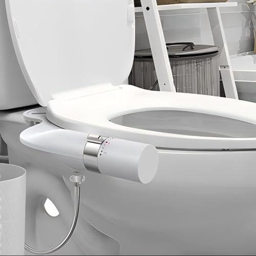 Ultra slim dual nozzle white and silver bidet — photo 4