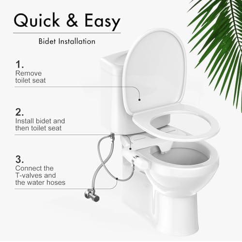 Ultra slim dual nozzle white and silver bidet — photo 5
