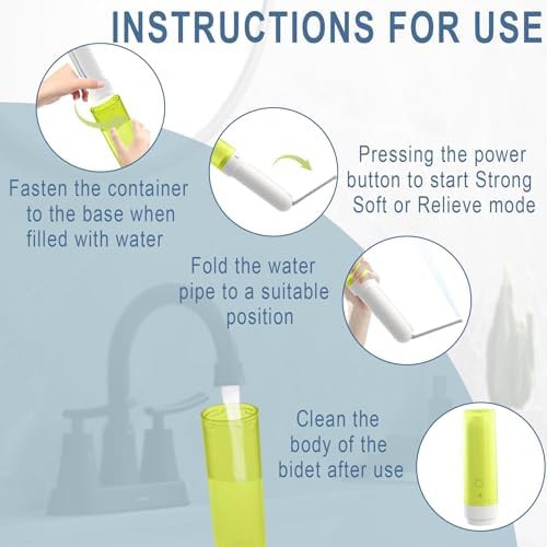 Green electric bidet three modes — photo 4