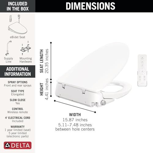 Premium elongated heated bidet toilet seat — photo 5