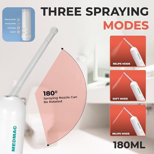 White waterproof handheld travel bidet sprayer — photo 3