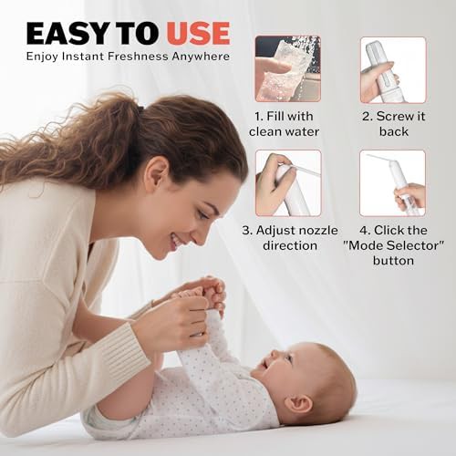 White waterproof handheld travel bidet sprayer — photo 4