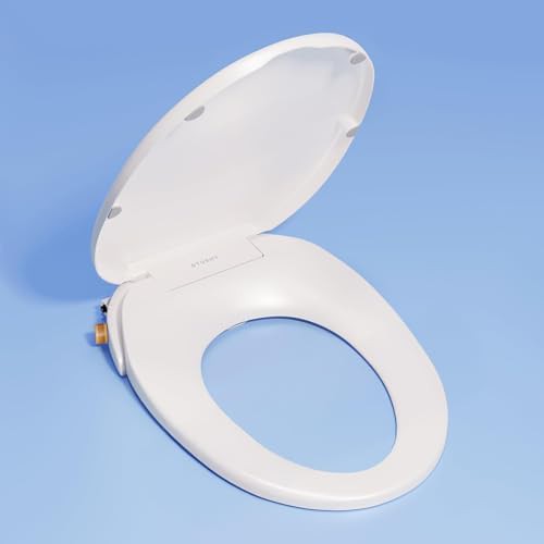 Wave non electric bidet toilet seat elongated bamboo