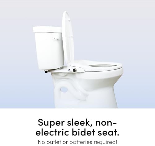 Wave non electric bidet toilet seat elongated bamboo — photo 5