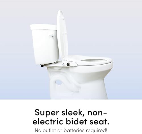 Wave non electric bidet toilet seat round bamboo — photo 5