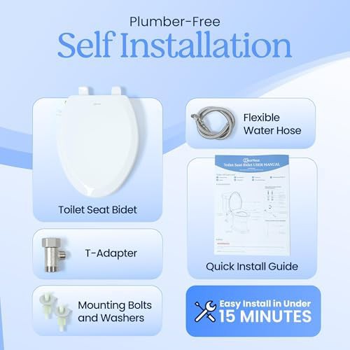Elongated non electric bidet toilet seat — photo 3