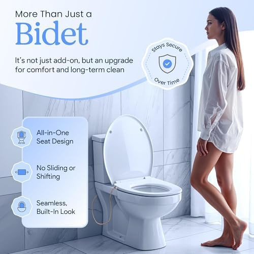 Elongated non electric bidet toilet seat — photo 5