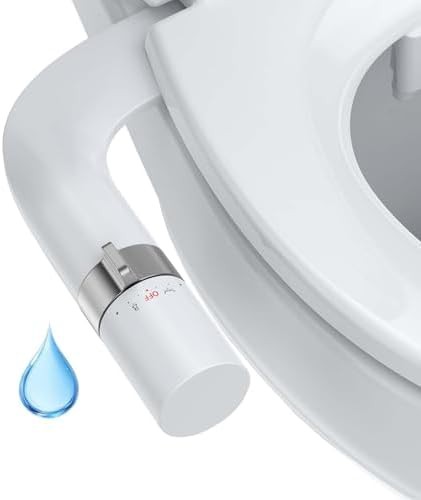 Chrome bidet attachment with rotary toggle