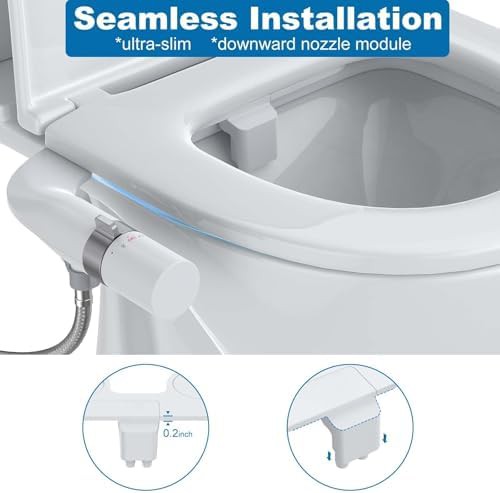 Chrome bidet attachment with rotary toggle — photo 3