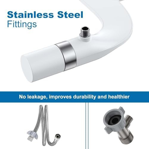 Chrome bidet attachment with rotary toggle — photo 4