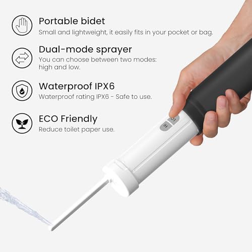 Portable electric travel bidet in black — photo 4