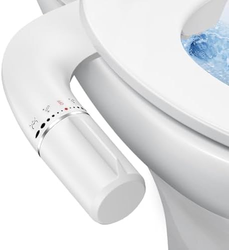 Non electric dual nozzle silver bidet attachment